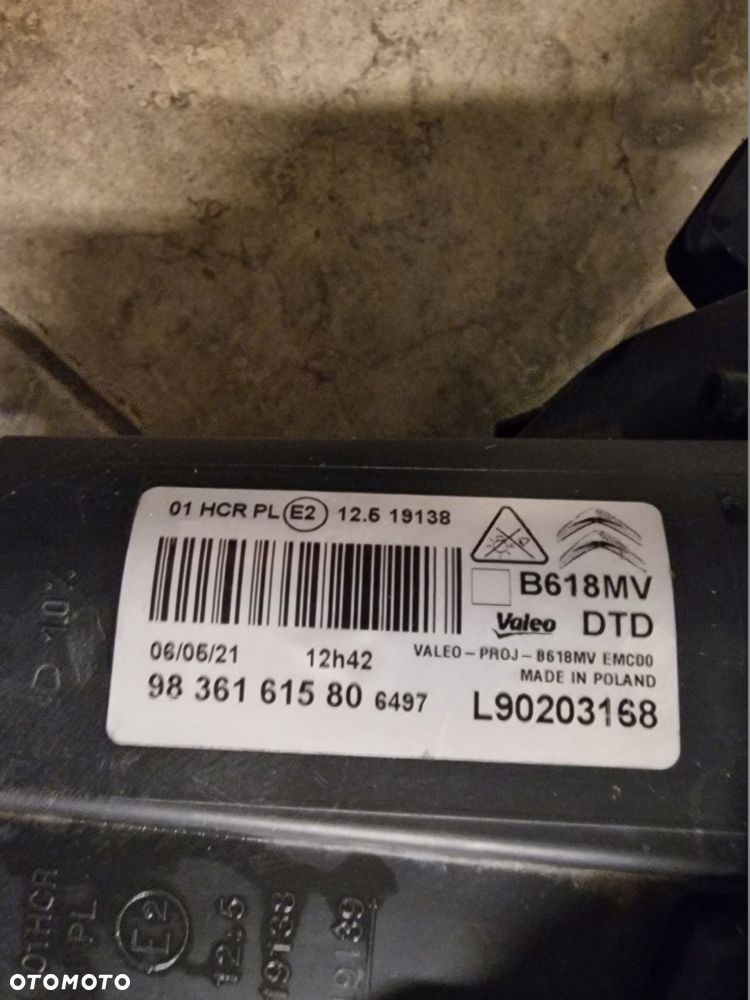 lampa przednia prawa led citroen c3 iii lift 2021 9836161580 - 8