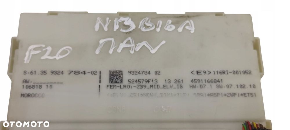 Bmw F20 F30 F32 F36 Moduł Komfortu Sterownik Fem 9324784