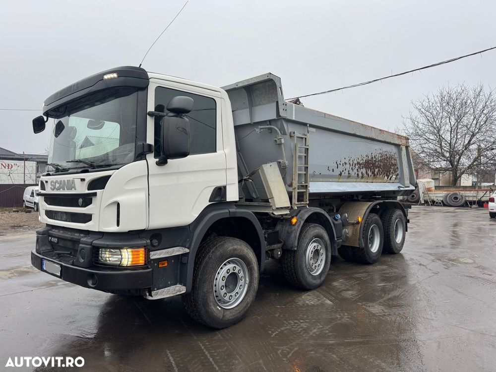Scania P410 8x4 Basculanta Bena Posterioară Hardox Schmitz 18mc - 2
