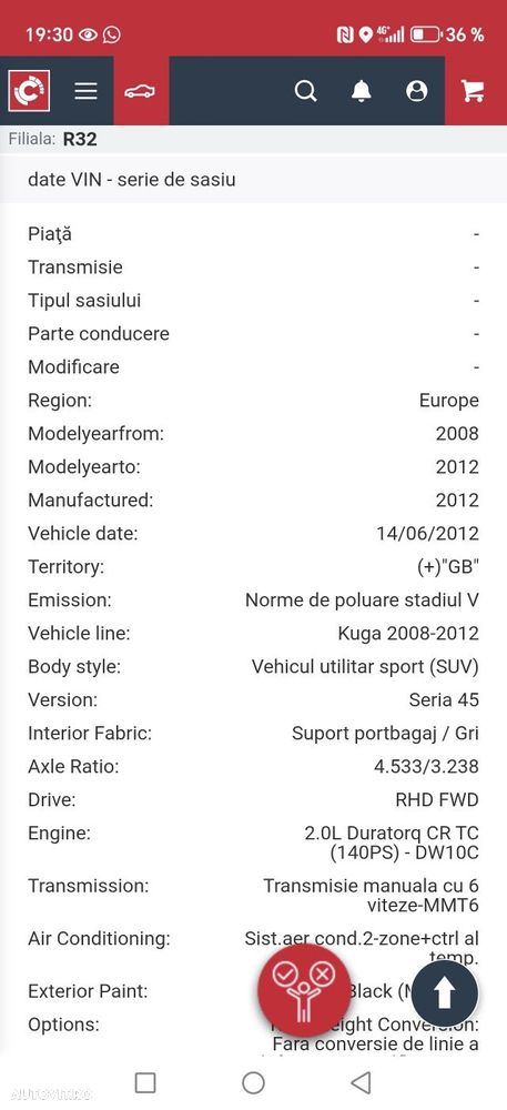 Motor 2.0 diesel ford kuga 140 cp - 4