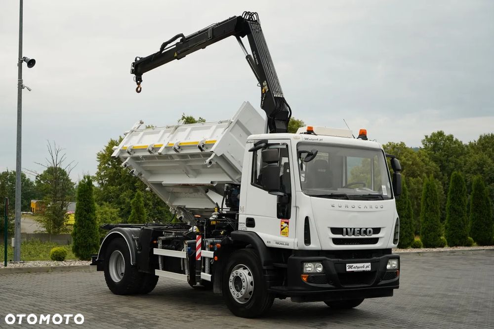 Iveco EUROCARGO 190EL32  / Wywrotka + HDS / HYDROBURTA / BORDMATIC / 3 STRONNY KIPPER - 3.5 M / EURO 6 - 7
