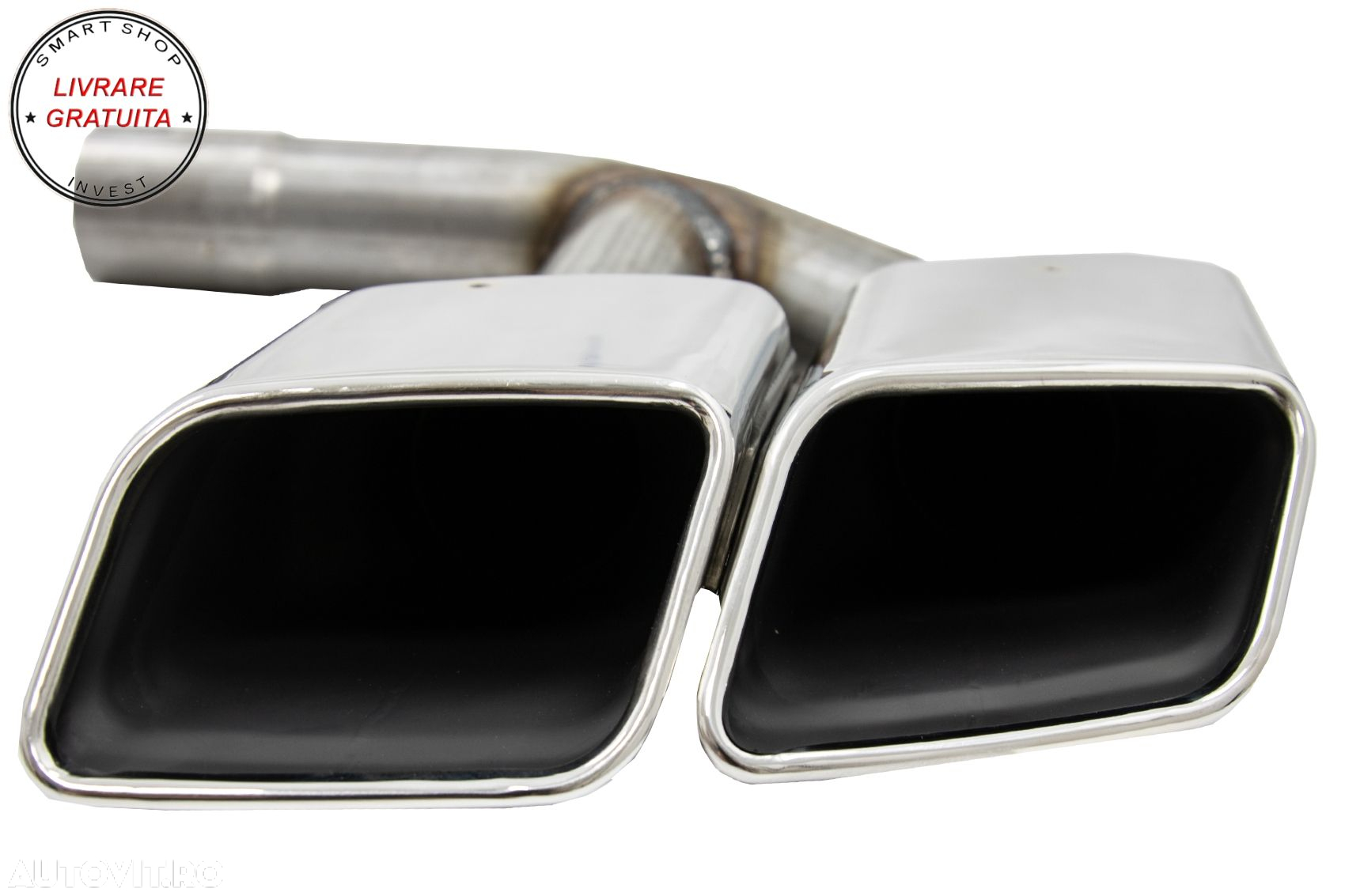 Ornamente toba Audi Q7 4M (2015-2019) SQ7 Design Chrome doar pentru Benzina- livrare gratuita - 10