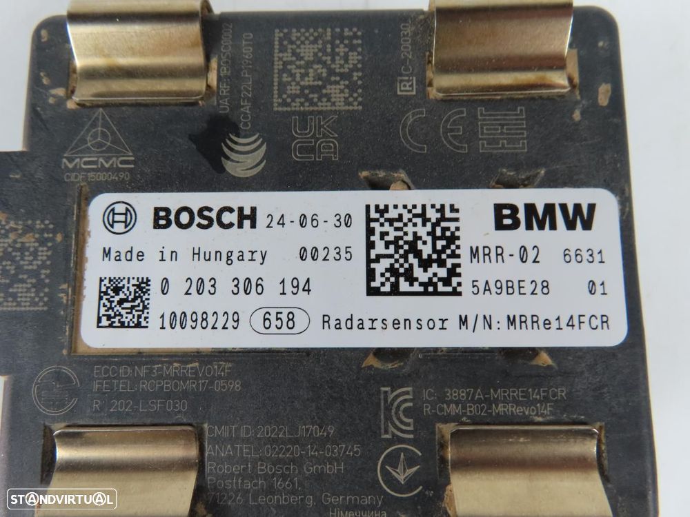 Sensor ACC / Radar Distancia MRR-02 Usado / Original BMW 3 (G20)/BMW 3 Touring (... - 3