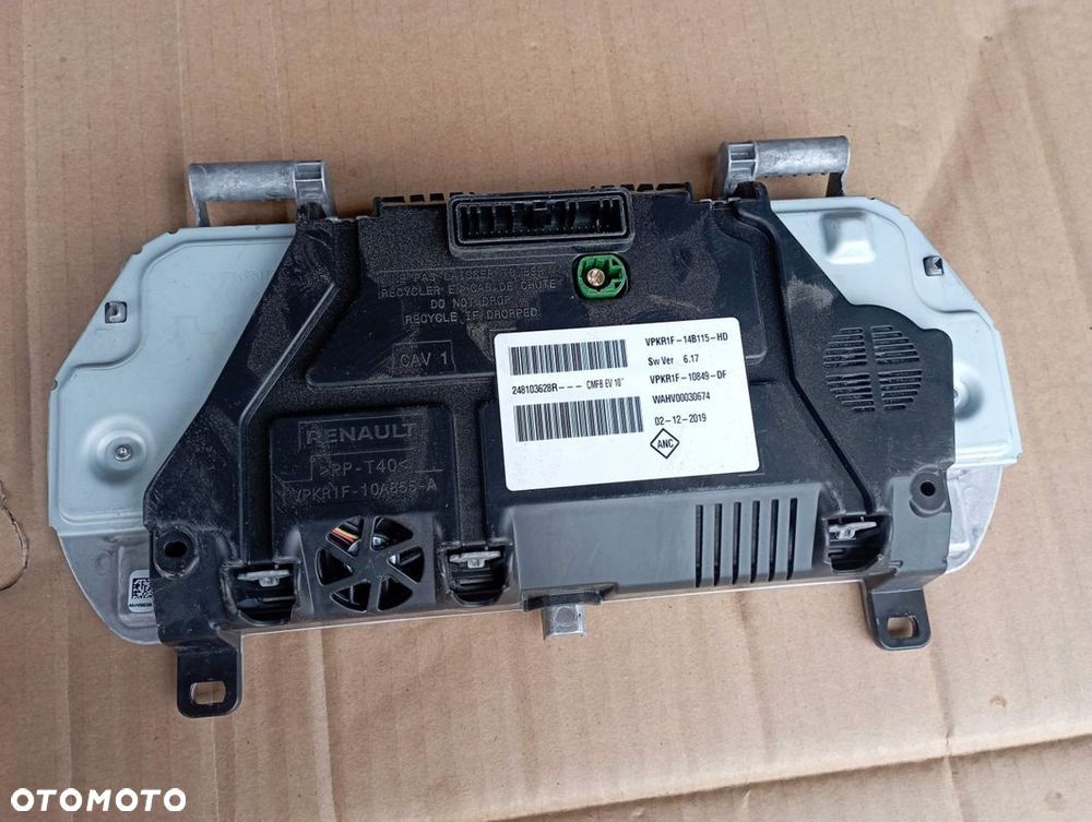 RENAULT ZOE LICZNIK PRĘDKOŚCIOMIERZ ZEGARY RAMKA EUROPA 248103628R - 2