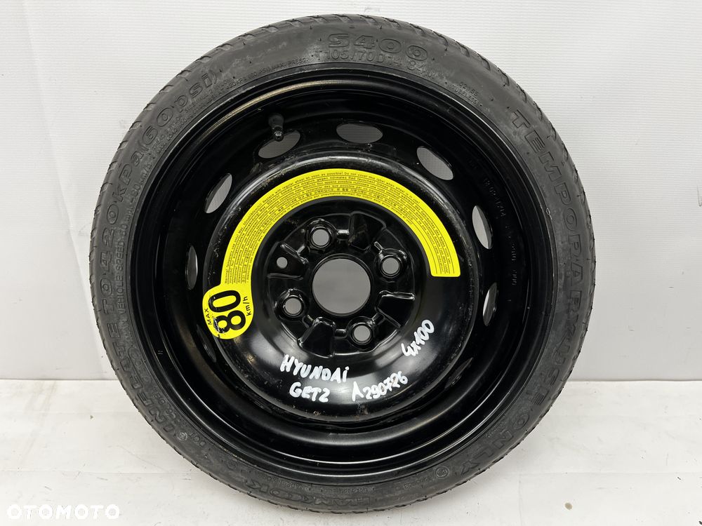 Koło zapasowe dojazdowe HYUNDAI GETZ 105/70R14 4X100 - 1