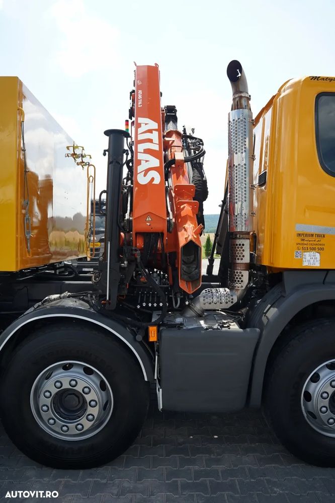 Scania P 410 / 8x4 / BASCULĂ - 5,15 M + ATLAS 116.3 HDS / ROTATOR / EURO 6 / - 27