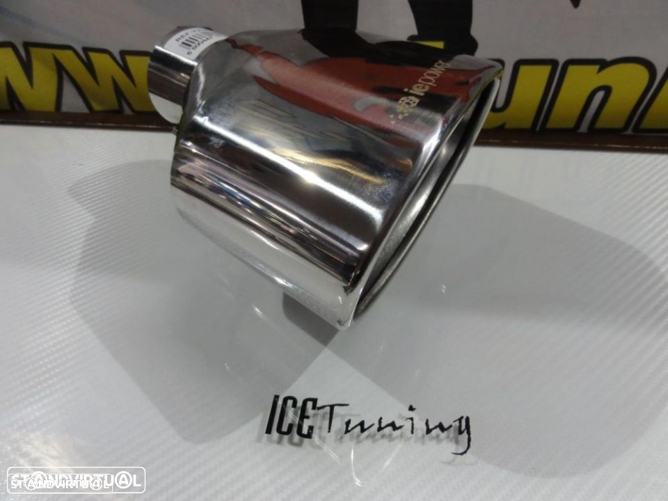 Ponteiras de escape Oval tipo cupra 142x80mm x 210MM 100% de inox Lado passageir - 10