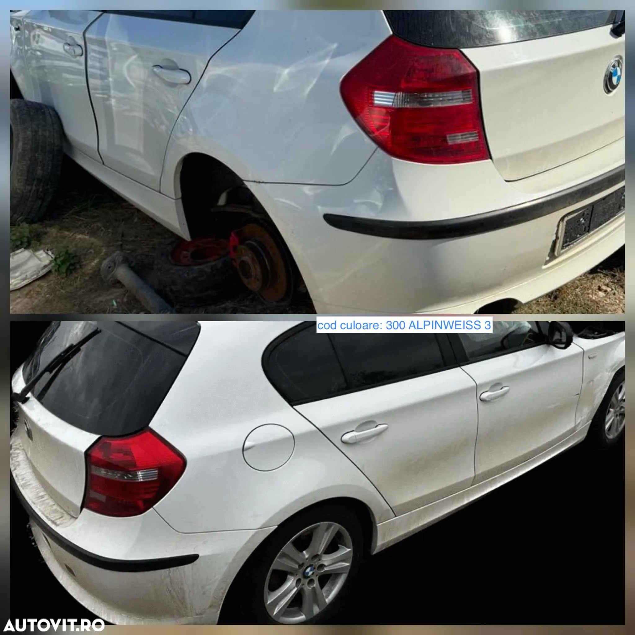 bmw seria 116d e87 LCI  2010 culoare 300 alpinweiss 3 motor n47 cutie manuala caseta directie volan pe stânga usa haion bara spate Cardan grup alpinweisse 3 alb 300/0 - 2