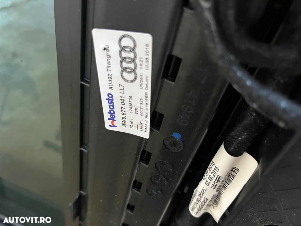 Trapa panoramic Audi A4 B9 combi 2017 - 5