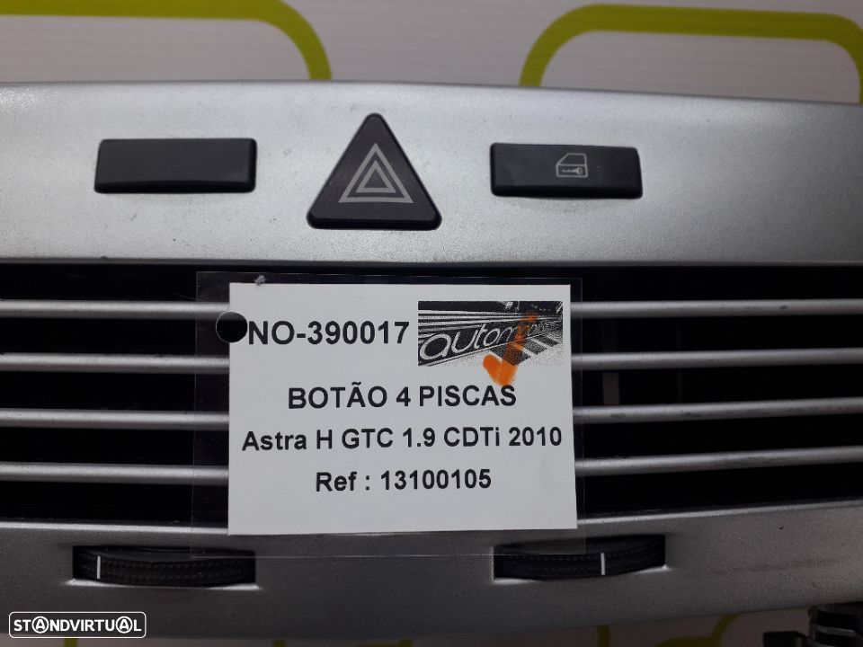 Interruptor 4 Piscas Opel Astra H GTC 1.9 CDTi 120Cv de 2010 - Ref: 13100105 - NO390017 - 1