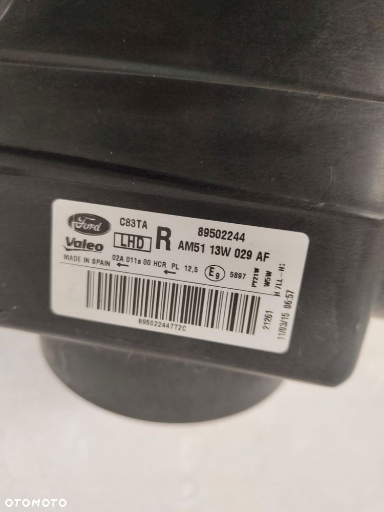 ford c-max mk2 lampa zw prawy przód am5113w029af - 2