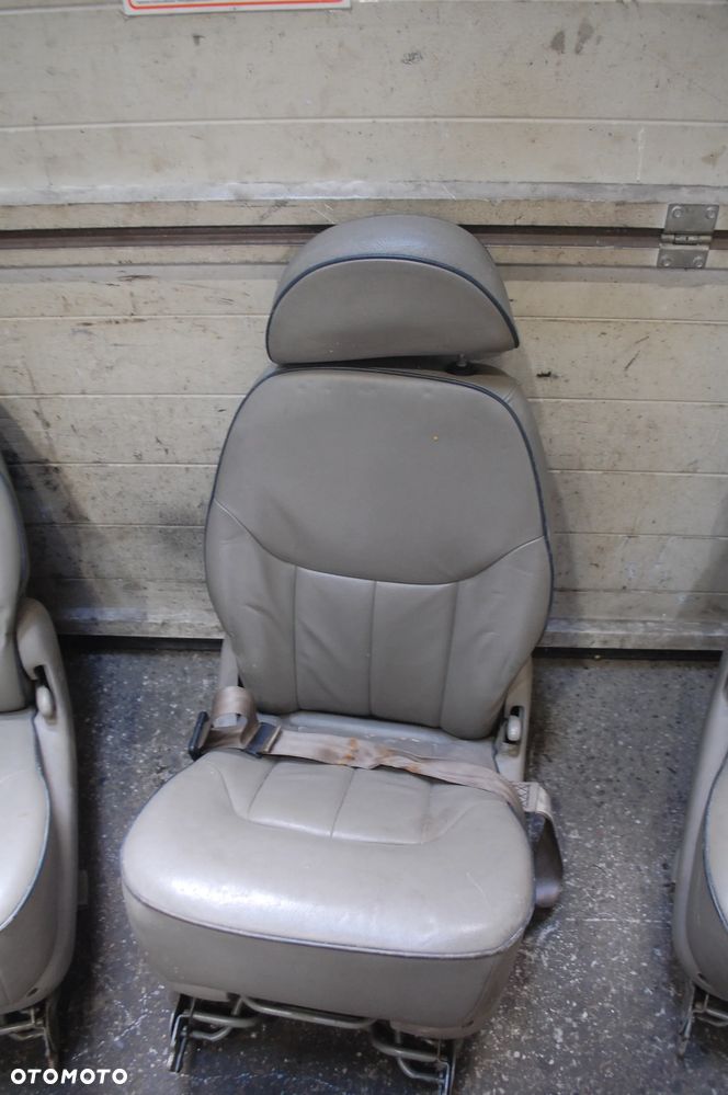 FOTELE OBROTOWE PRZÓD PRZEDNIE + TYŁ 2+5 SKÓRZANE VW SHARAN MK I LIFT 00-10 SEAT ALHAMBRA - 9