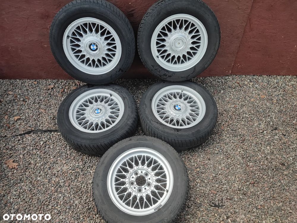 BMW  E39 / E46 / E38 / E36 / E34 / E32 / E60 / ITP. ORYGINALNY KOMPLET FELG STYLING 5 ( 4 SZTUKI + 1 ZAPASÓWKA ) + DEKIELKI W ROZMIARZE 16 CALI 7J ET20 O NR. 36 11 1 092 336 OEM W DOBRYM STANIE + OPONY GRATIS POD PROJEKT / M5 / RARYTAS - 1