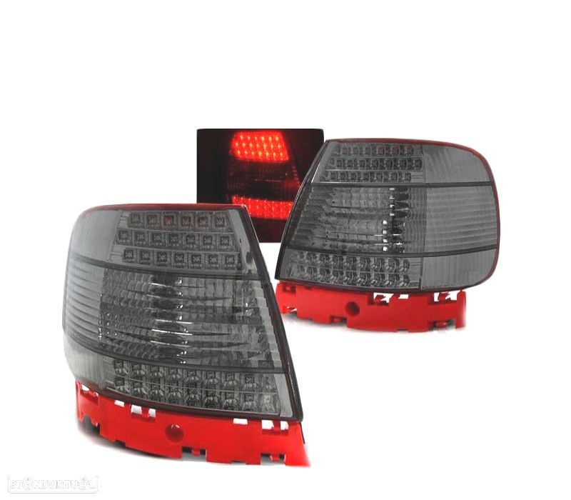 FAROLINS TRASEIROS LED AUDI A4 94-00 FUMADOS ESCURECIDOS - 1