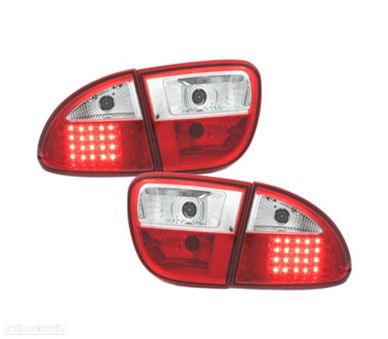 FAROLINS TRASEIROS LED SEAT LEON 1M 99-05 VERMELHO BRANCO - 3