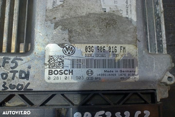 Calculator motor ECU 03G906016FM 0281011903 - 2.0 TDI 03G906016FM 028 - 3