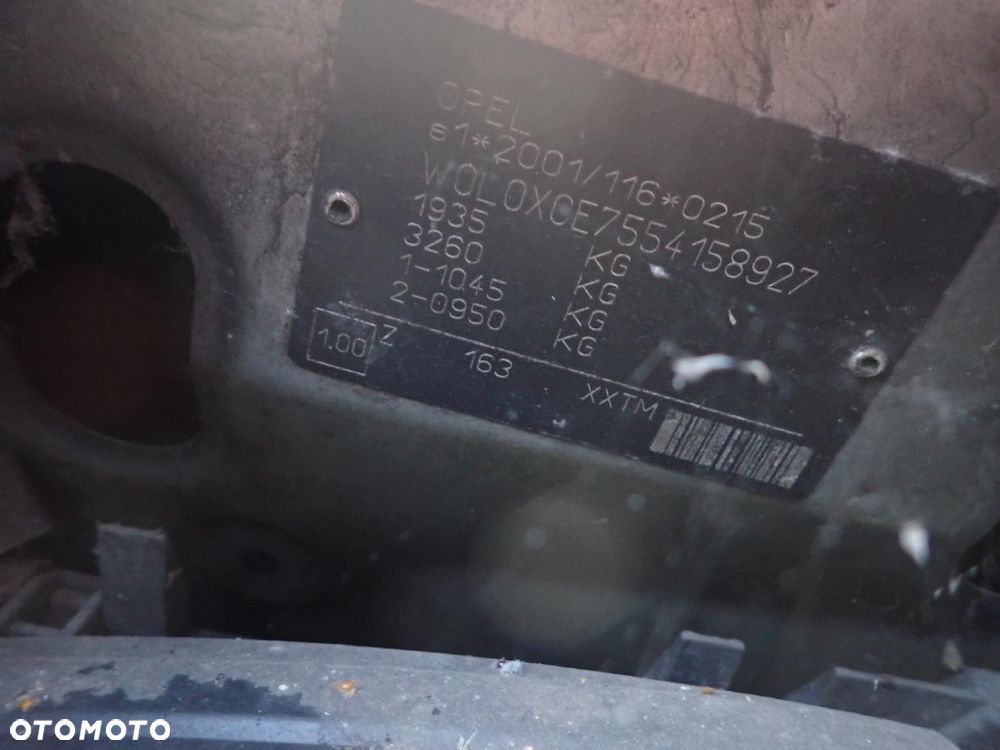 CZĘŚCI - Opel Meriva A I 1,7 CDTI Z17DTH 100KM 5B F23 lakier Z163 2005r. INDEX - 9826 - 6