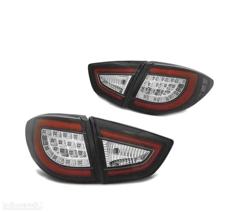 FAROLINS TRASEIROS LED HYUNDAI IX35 09-13 PRETO - 1