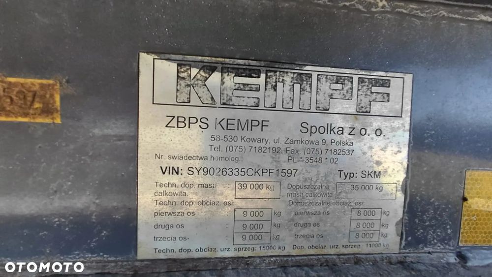 Kempf WYWROTKA KOLEBA 42M3  ZAMIANA WAGA 6200KG - 3