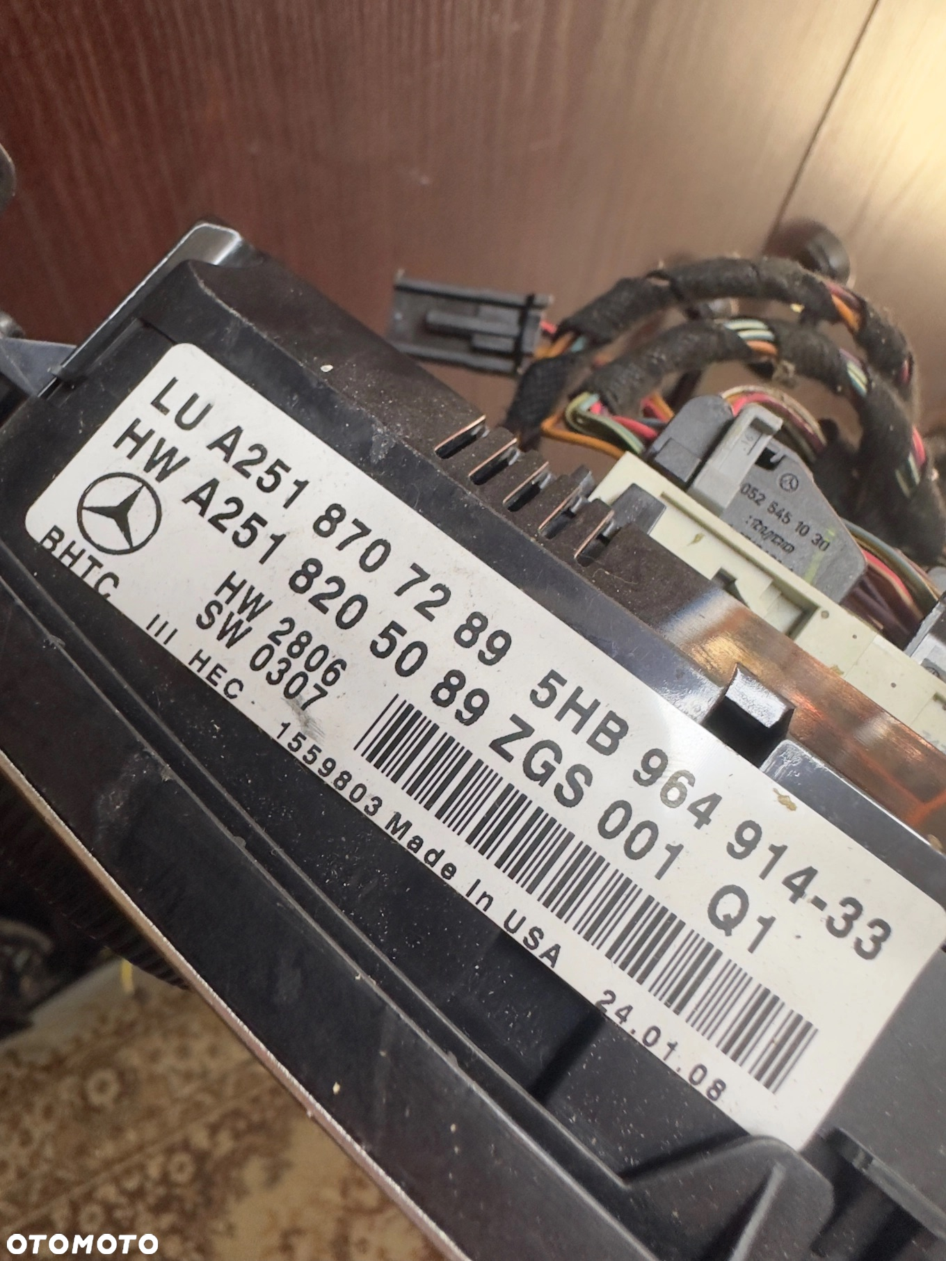 MERCEDES ML GL 164 r 251 panel klimatyzacji drewno   dekor - 11