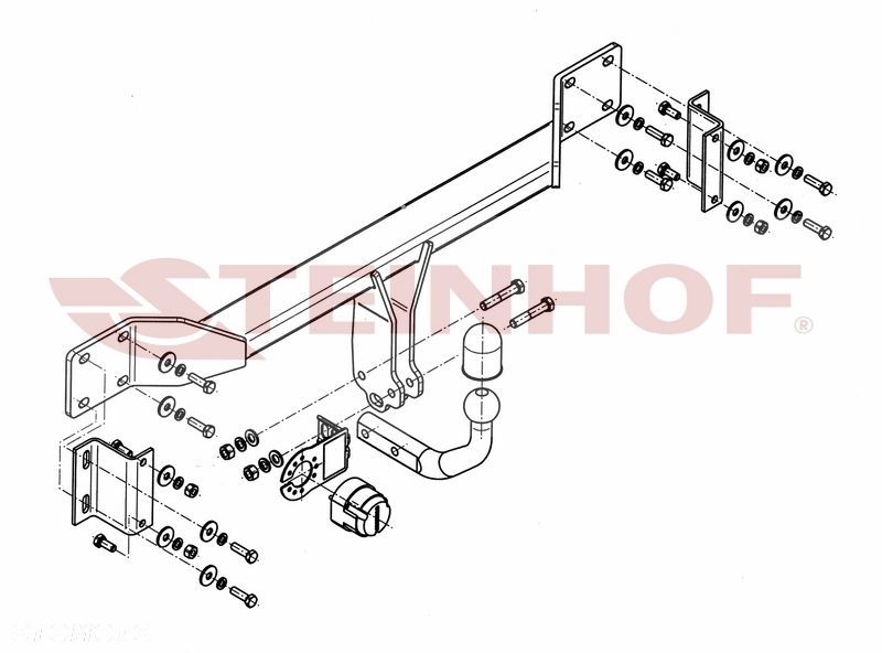 Hak holowniczy + MODUŁ 7PIN do BMW SERIA 5 E60 Sedan E61 Touring - 3