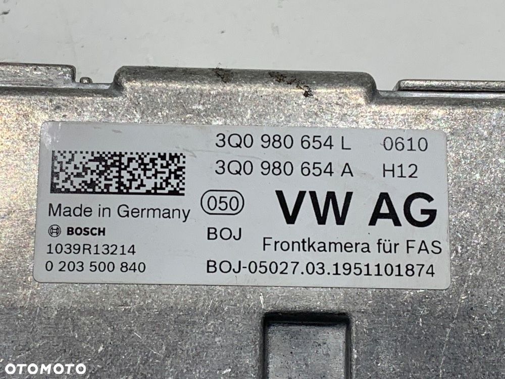 KAMERA SZYBY PRZEDNIEJ  VW T-ROC (A11) 2017 - 2022 2.0 TDI 110 kW [150 KM] olej napędowy 2018 - - 4