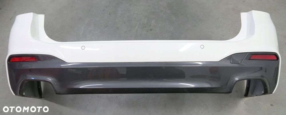 bmw 5 g31 zderzak tylny tył m-pakiet kompletny 6xpdc alpinweiss a300 - 2