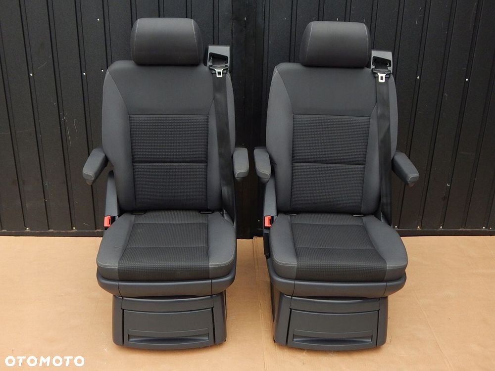 vw t5 lift t6 t6.1 multivan fotel nieobrotowy tył ii rząd team komplet - 1