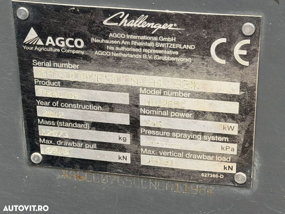 Challenger MT765C Tractor pe Senile - 7