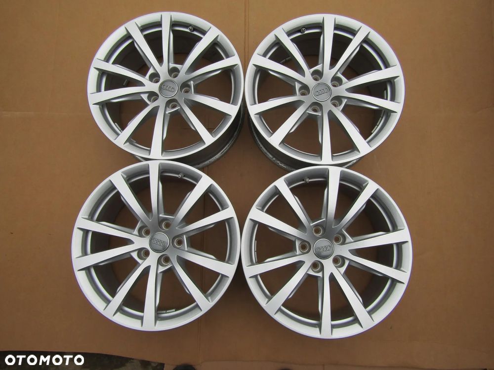 4x JAK NOWE Felgi Aluminiowe 18 Audi A4 B6 B7 B8 A5 8T A6 C6 C7 C8 A7 A8 Q3 Q5 Q7 SEAT SKODA VW BMW 8 j 5x112 ET29 piasta 66,6 mm + czujniki TPMS / STAN IDEALNY - 1