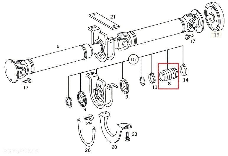 MERCEDES SPRINTER KACZKA Oslona walu napedowego OE - 3