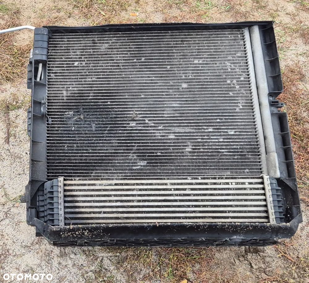 Komplet Chłodnic Wody Klimatyzacji Intercooler Wentylator BMW X6 E71 X5 E70 3.0 DIESEL - 2