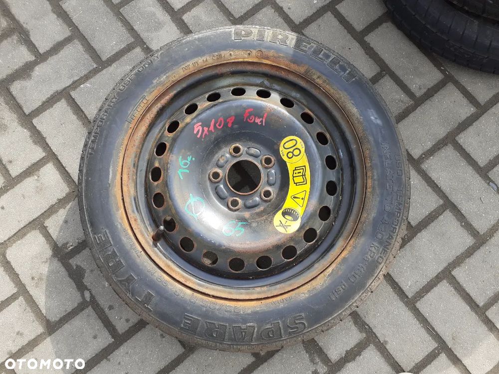# DOJAZDÓWKA KOŁO DOJAZDOWE ZAPAS ZAPASÓWKA FORD 5X108 - 1