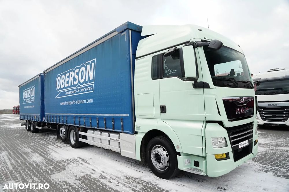 MAN TGX 26.460 / REMORCA TANDEM / 120 M3 / I-PARK COOL / PUNTE RIDICATĂ / PUNTE DIRECȚIE / + REMORCA FRUEHAUF / PUNTE SAF - 5