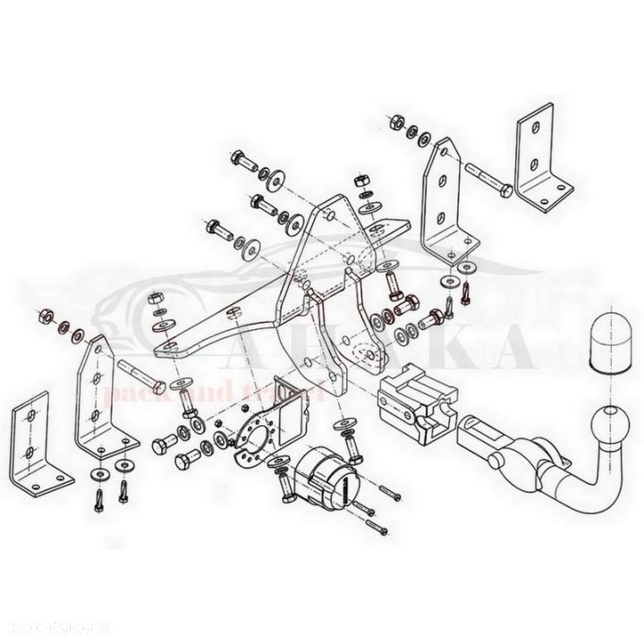 Hak Holowniczy Wypinany Automat Do Saab 9-5 Sedan 1997-2010 - 3