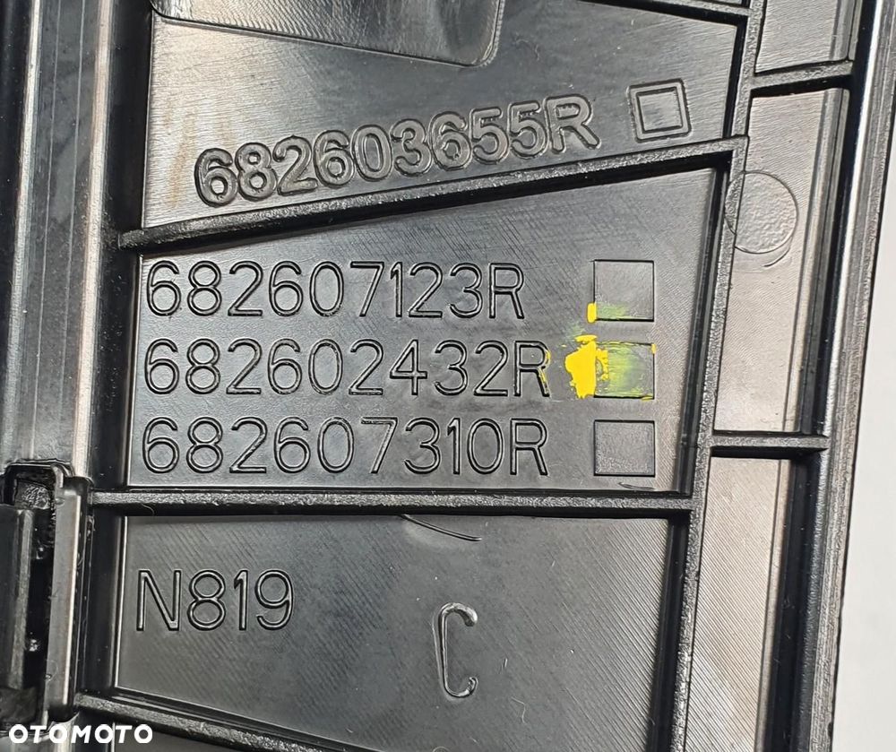 RAMKA OSŁONA DEKOR PRZYCISKÓW RADIA NAWIEWU DACIA SANDERO II 682607123R - 8