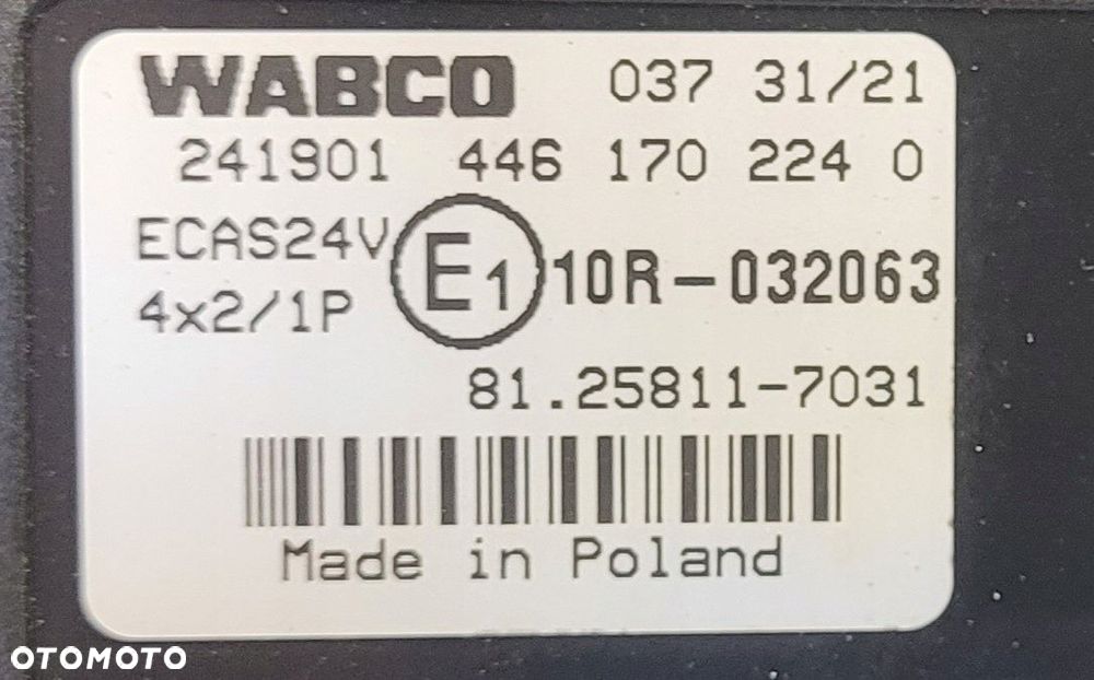 STEROWNIK / KOMPUTER / MODUŁ ECAS MAN 81258117031 - 2