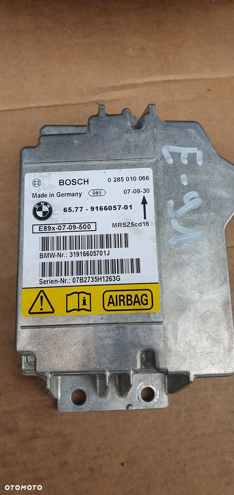 Konsola AIRBAG pasy poduszki sensor pod NAVI BMW 3 E90 E91 komplet - 10