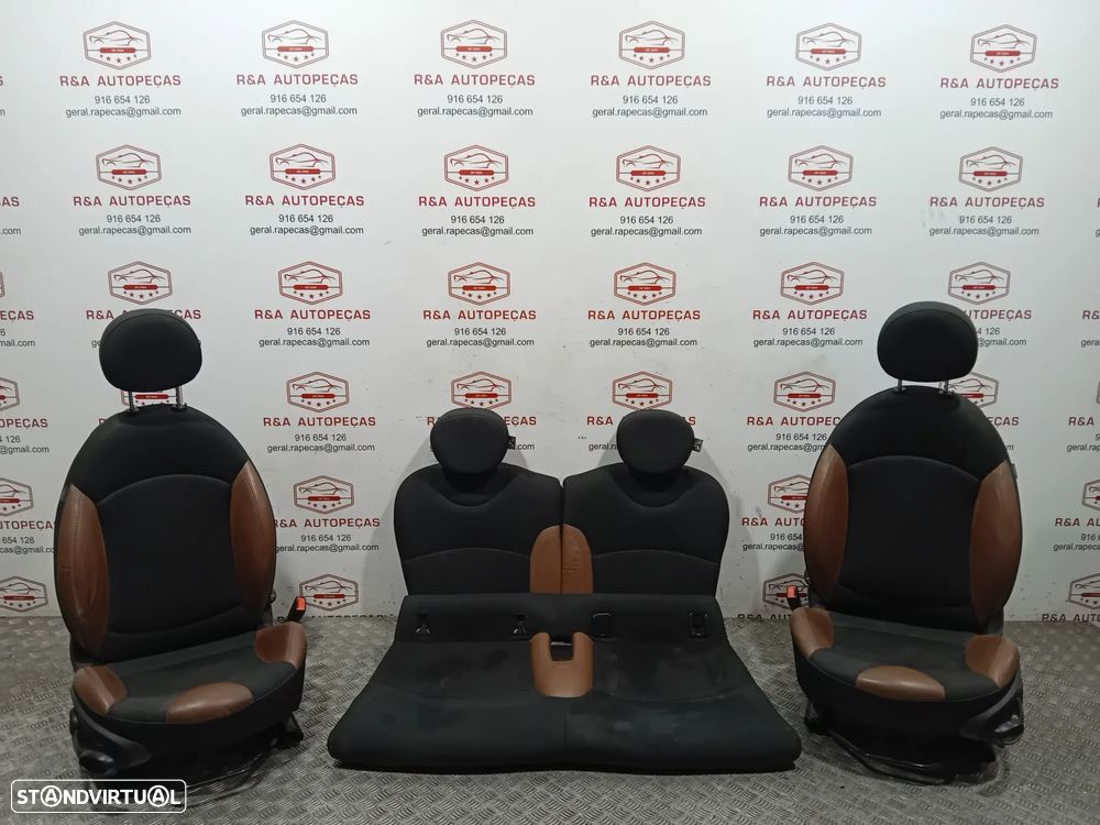 Conjunto de Bancos Mini Cooper S R56 Pele Tecido Original - 16