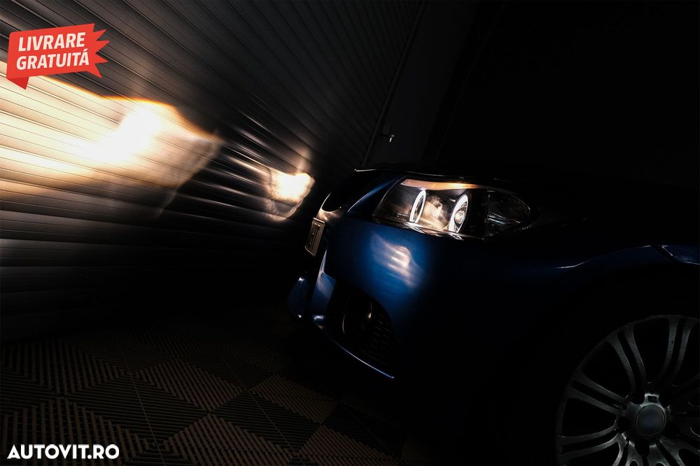 Faruri BMW Seria 3 E90 Sedan E91 Touring (03.2005-08.2008) Angel Eyes Negru- livrare gratuita - 14