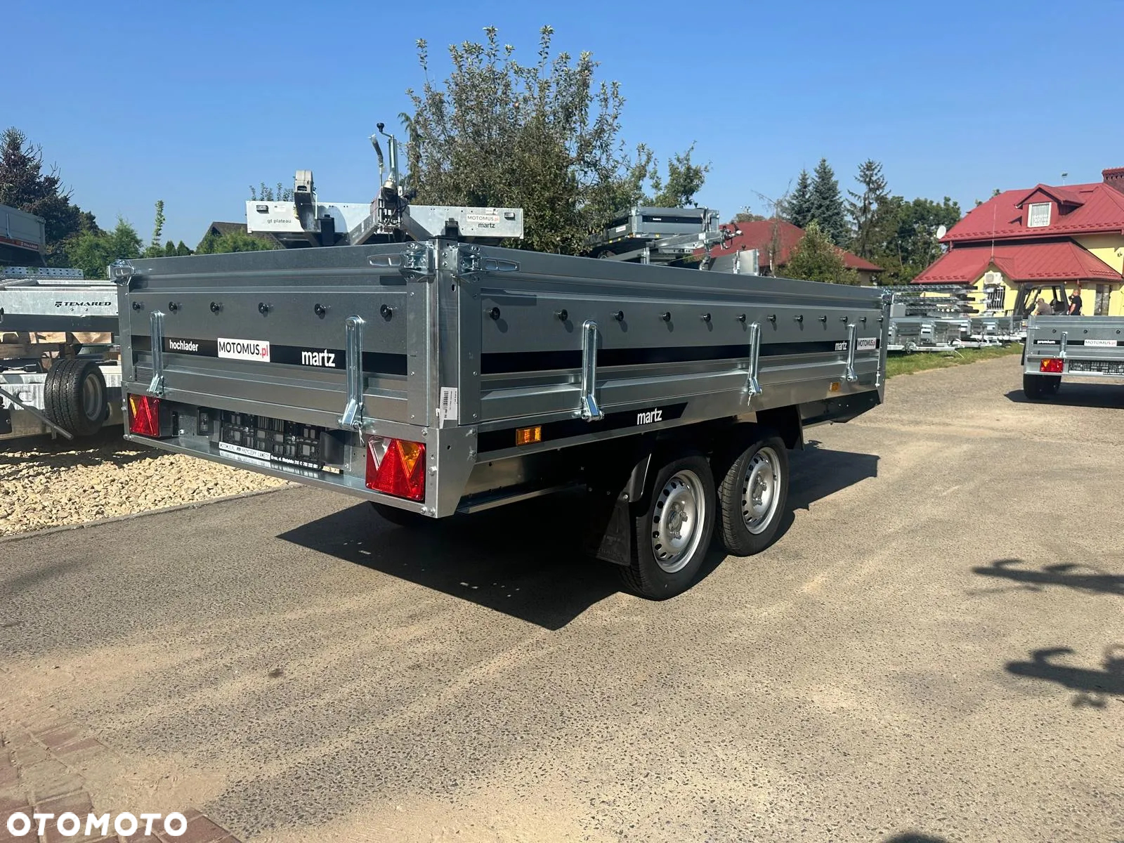 Martz Przyczepa Martz Hochlader 300/2 DMC 750 kg 300x150x40 2 osie koła pod spodem mocna wszystkie burty otwierane - 3