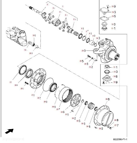 Zwolnica 7700607902 Zwrotnica 7600645001 7700608601 Massey Ferguson 8690 - 19