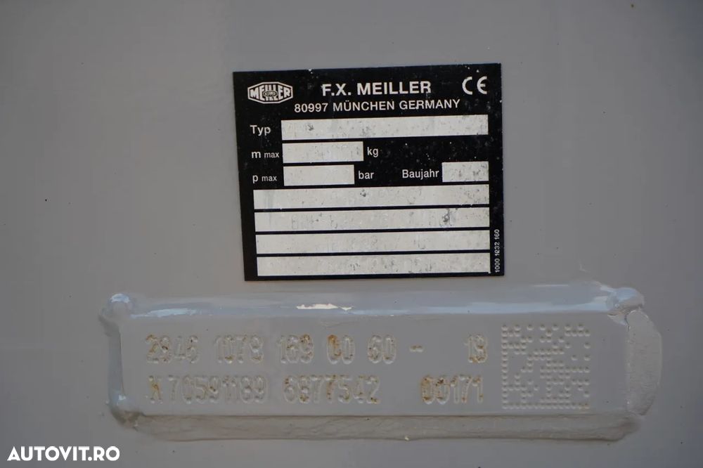 Meiller KIPPER / BASCUNĂ - 30 m³ / OȚEL / AXĂ RIDICATĂ / SAF / PUȚIN FOLOSIT - 25