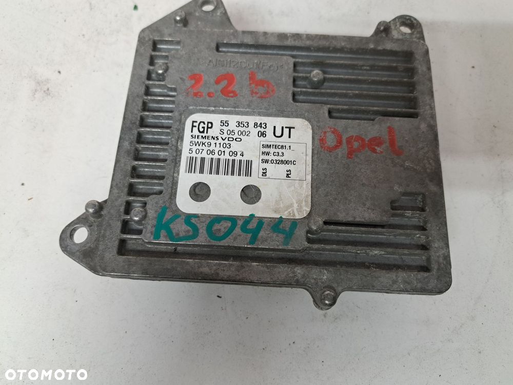 OPEL 2.2B KOMPUTER  STEROWNIK  SILNIKA 55353843 UT - 1