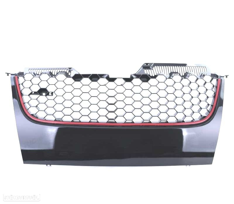 GRELHA FRONTAL VOLKSWAGEN VW GOLF MK5 03-09 PRETO VERMELHO - 3
