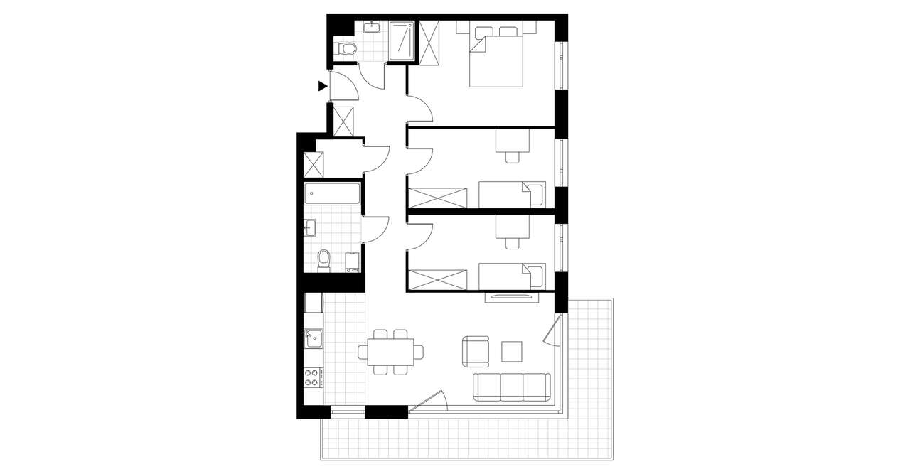 4-pokojowe mieszkanie 78m2 + balkon - Pełny obrazek: 3/23