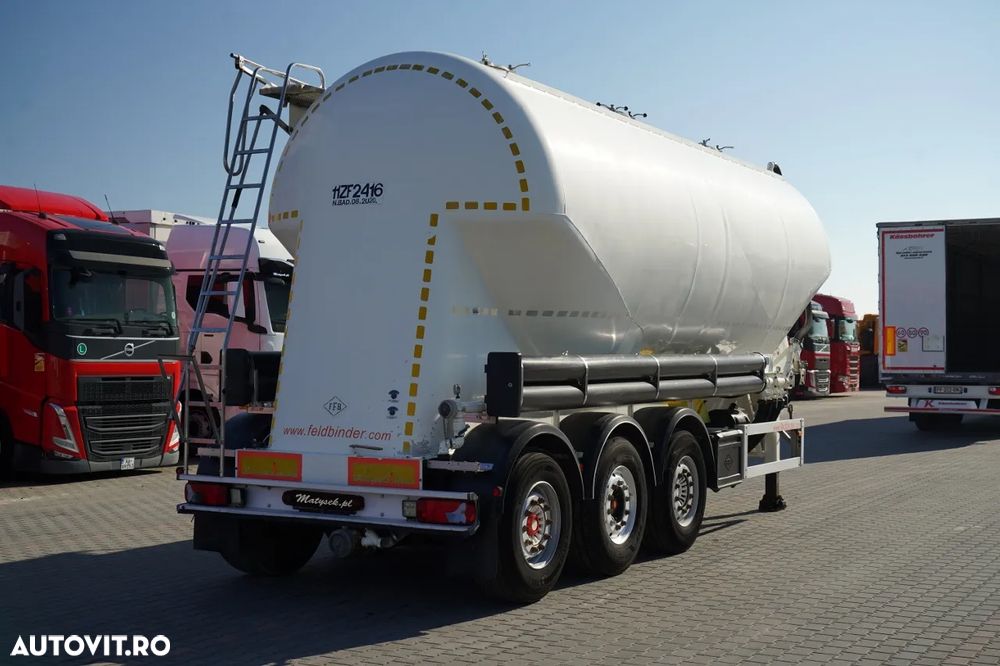 Feldbinder / REMORCA CIMENT / 3 COMPARTIMENTE / 37.000 L / SILOC / PENTRU MATERIALE VRAC / AXĂ RIDICATĂ / SAF / JANTE DIN ALIAJ - 7