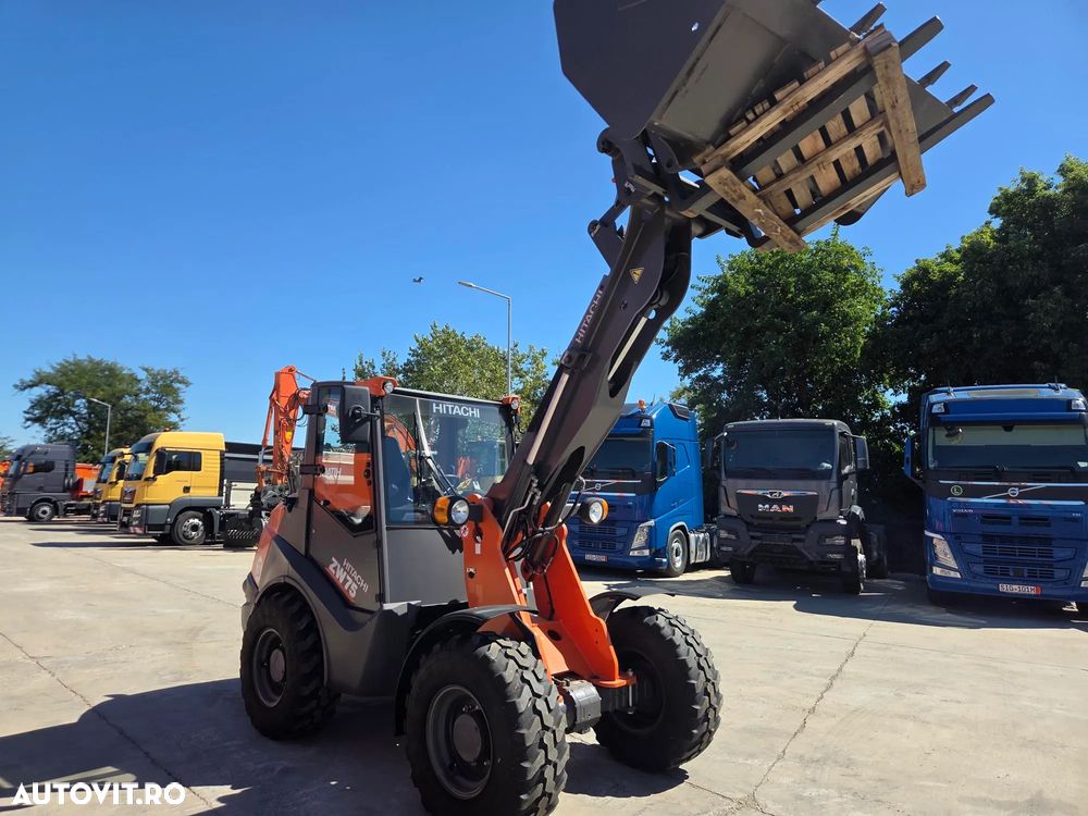 Hitachi ZW75-6, 2023, 151h, EX DEMO, 6 tone, ridica 2,4tone la 3,2m, Cupla rapida, CUPA 1mc, FURCI, articulat, transmisie 4x4, Deutz 75CP, 2 locuri, produs in Germania, posibilitate leasing 4 ani-PROMOTIE 51.900 EUR+Tva - 9