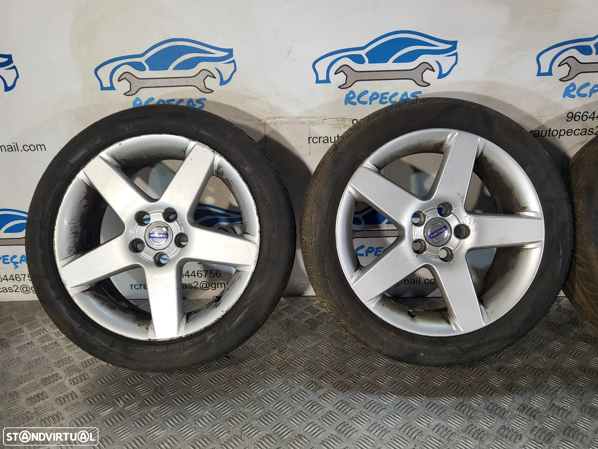 .Conjunto Jantes 17 Originais Volvo V70 7J ET52.5 5x108 30671415 - 5
