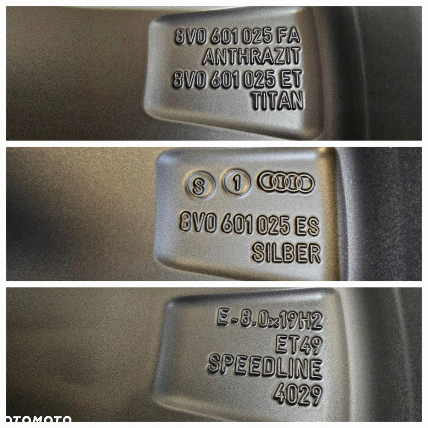 FELGI KOŁA AUDI A3 S3 8V0601025ES 8x19 ET49 - 7